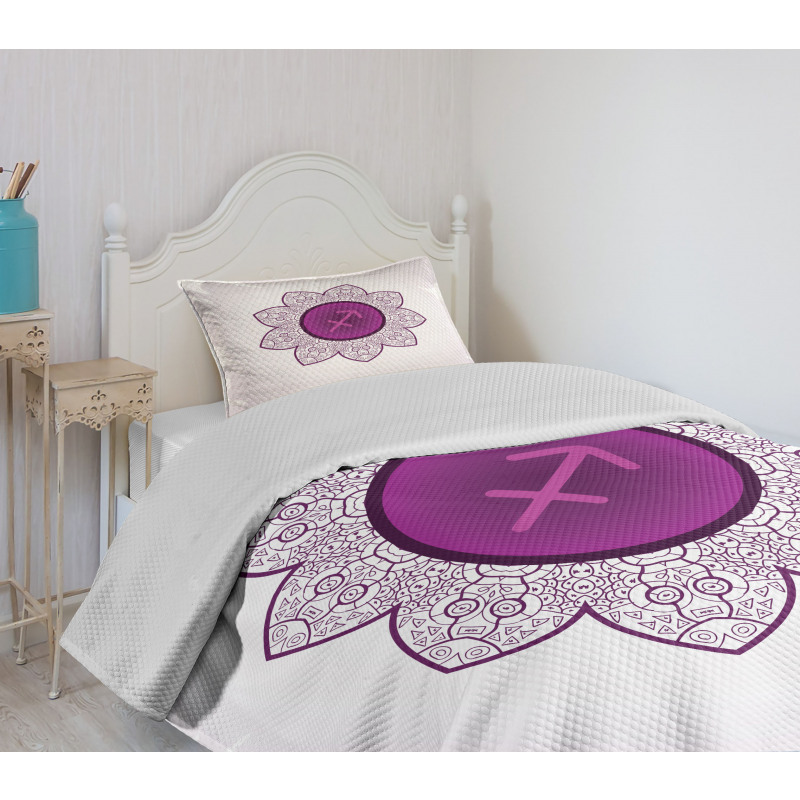 Horoscope Floral Bedspread Set