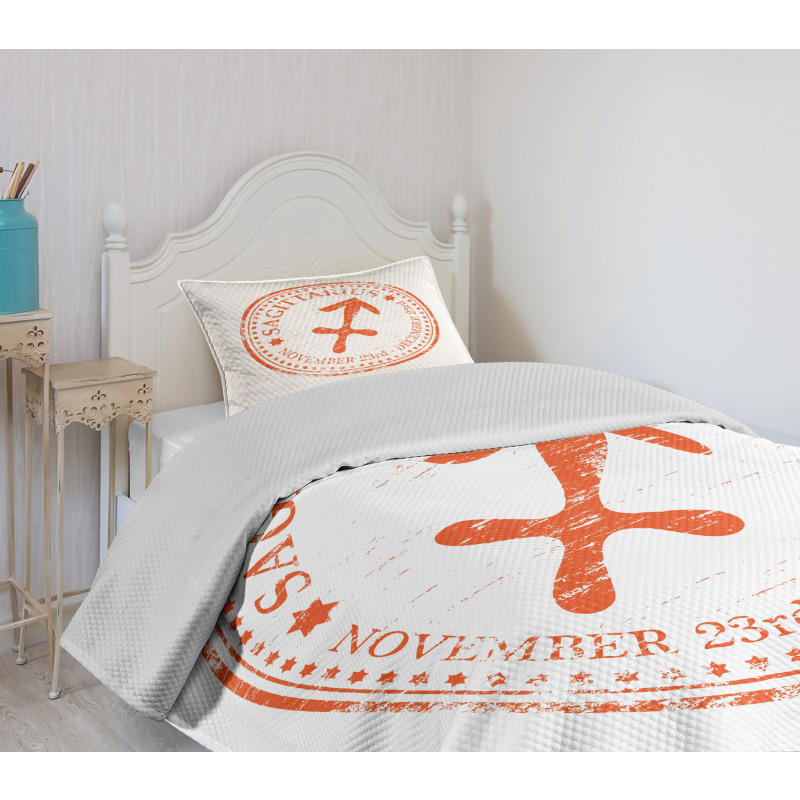 Grunge Zodiac Bedspread Set