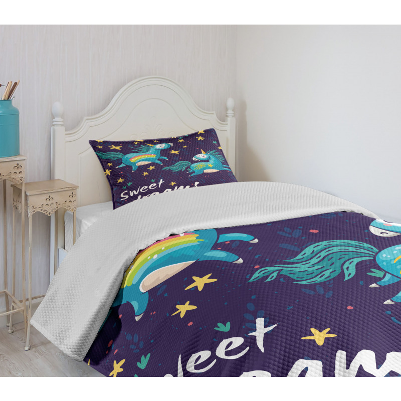 Unicorn Night Sky Bedspread Set
