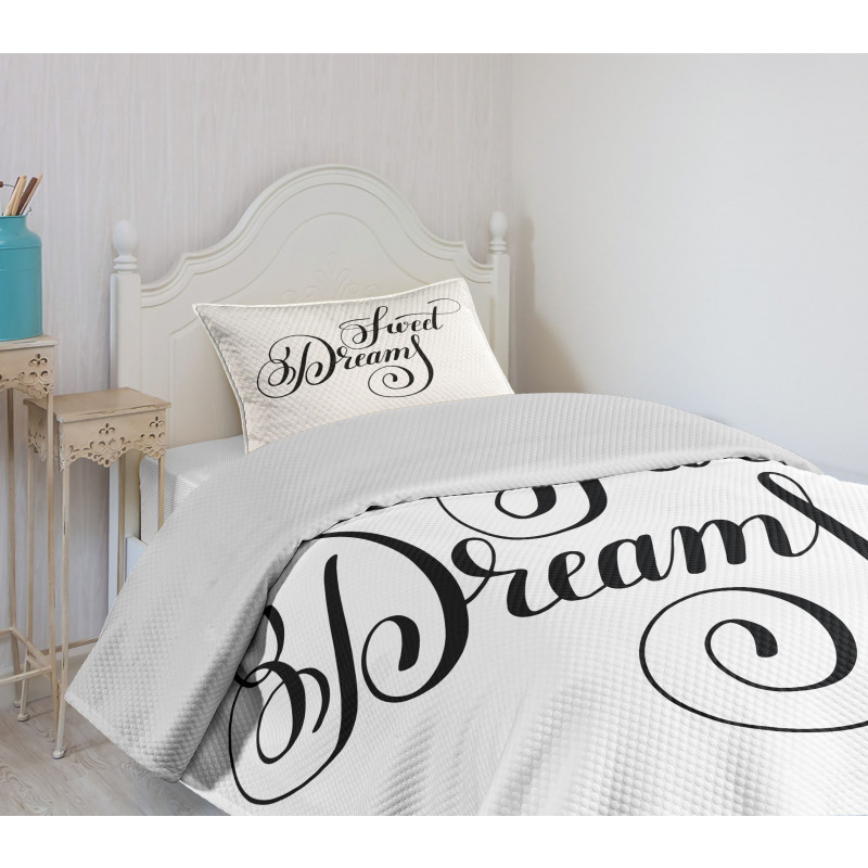 Modern Handwriting Bedspread Set