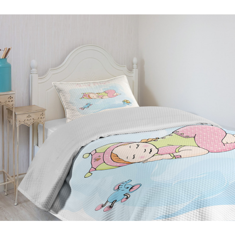 Cartoon Girl Toys Bedspread Set