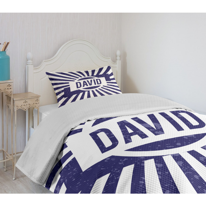 Boys Birthday Navy Tone Bedspread Set