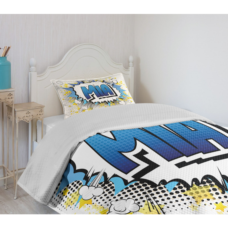 Feminine Name Comic Art Bedspread Set