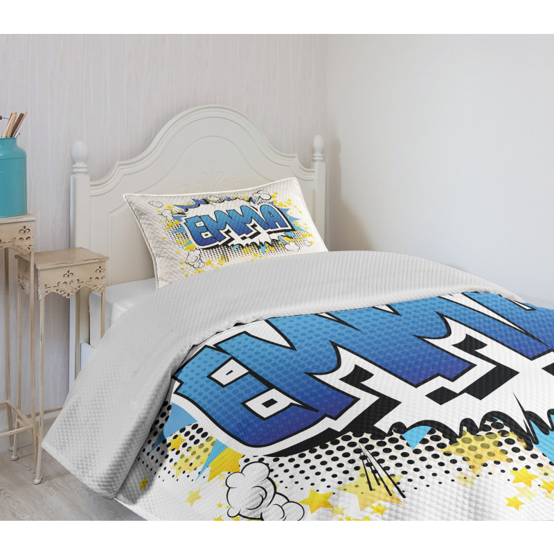 Youthful Teen Comic Book Bedspread Set