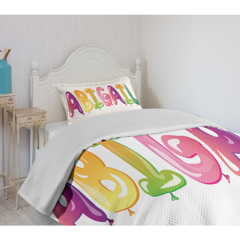 Father's Joy Girl Name Bedspread Set