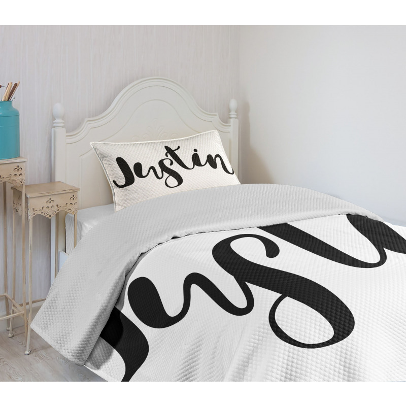 Modern Popular Male Name Bedspread Set