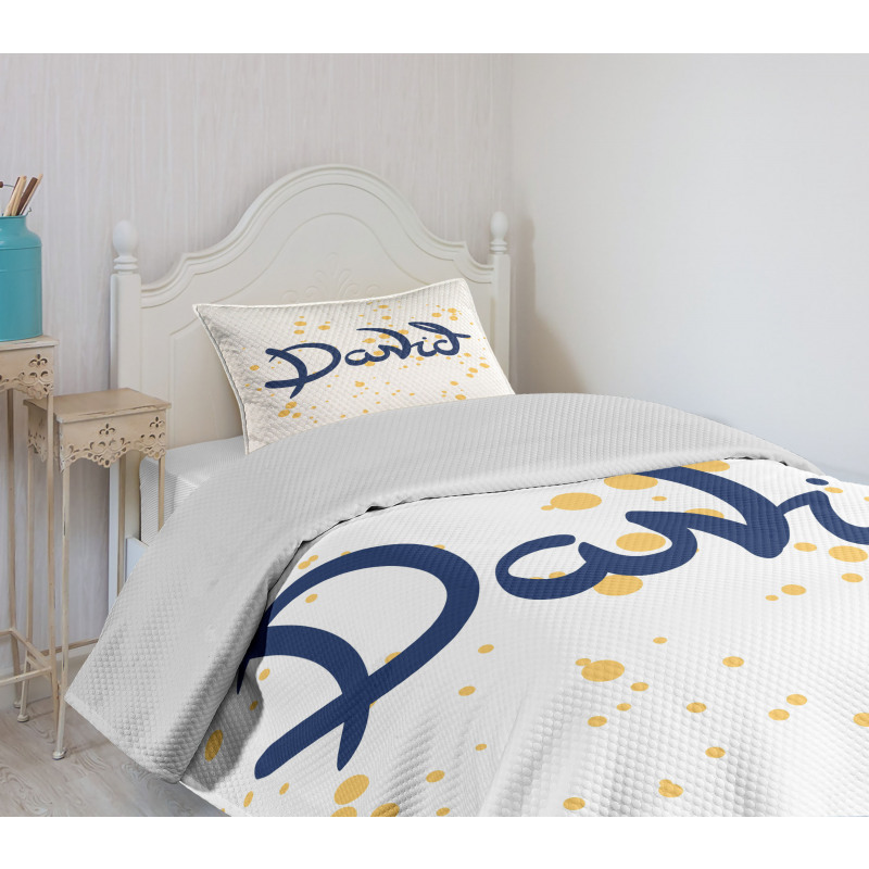 Lettering Style Name Bedspread Set