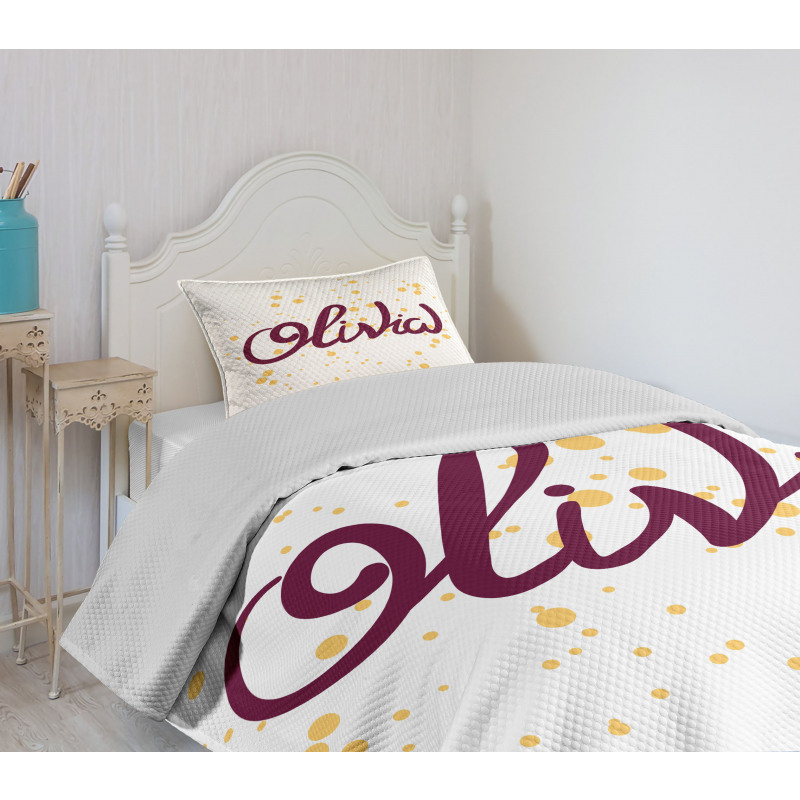 Traditional Girl Name Bedspread Set