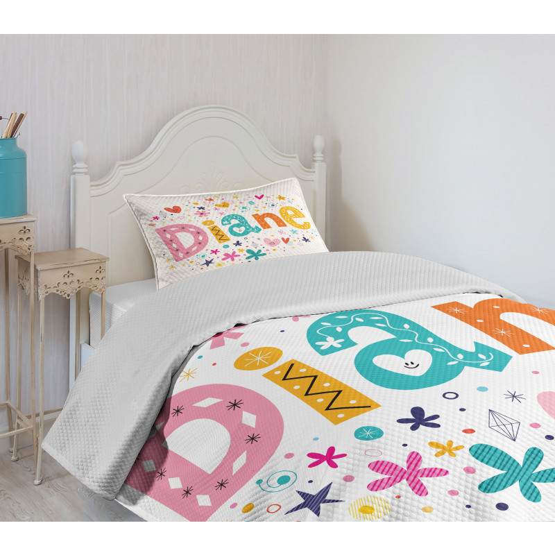 Baby Girl Name Bedspread Set