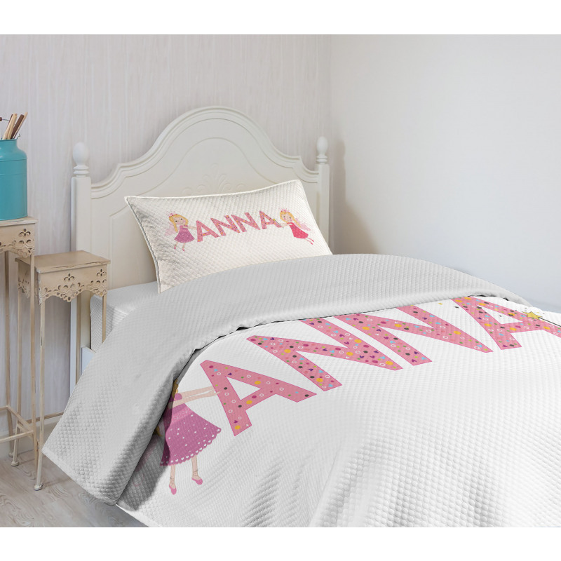 Nursery Themed Lettering Bedspread Set