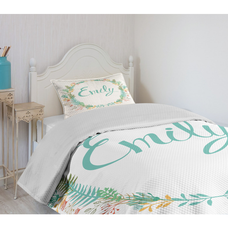 Vintage Leaves Design Bedspread Set