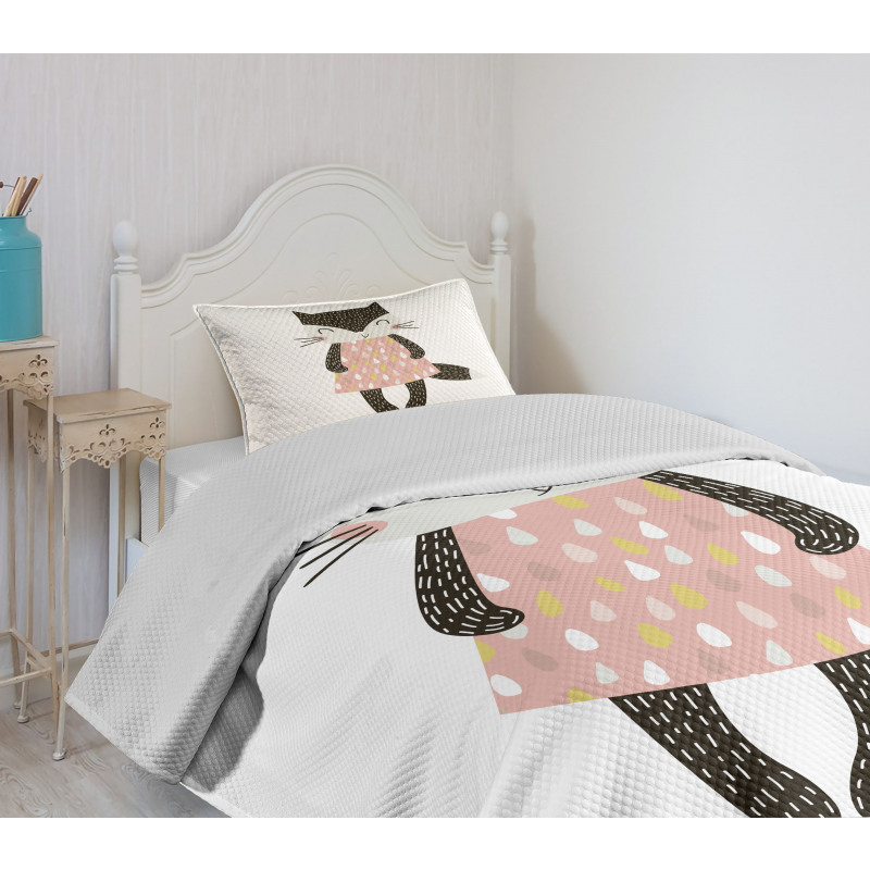 House Pet in Dress Bedspread Set