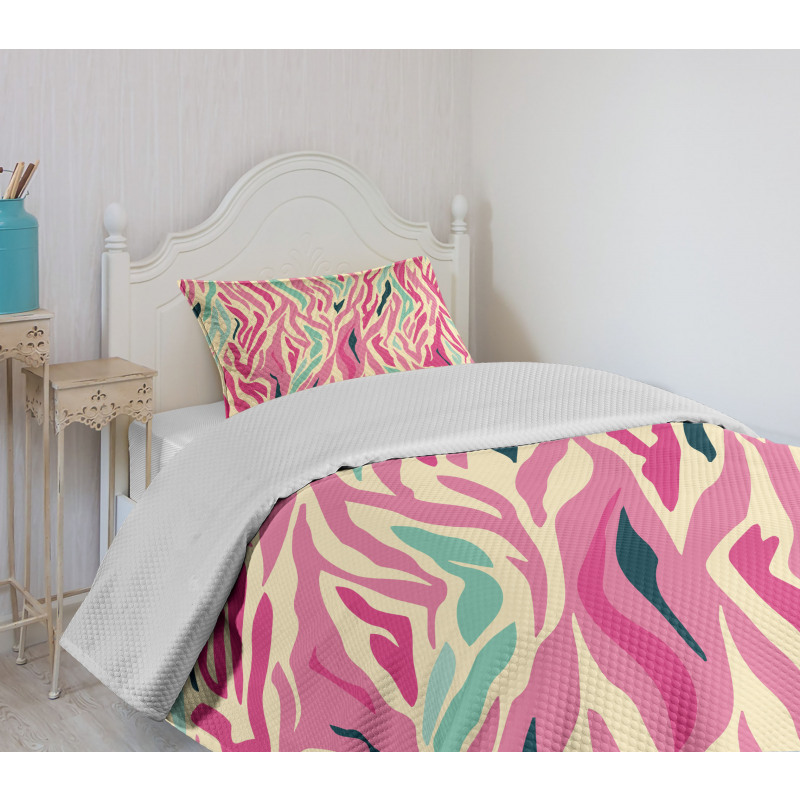 Funky Pastel Stripes Bedspread Set