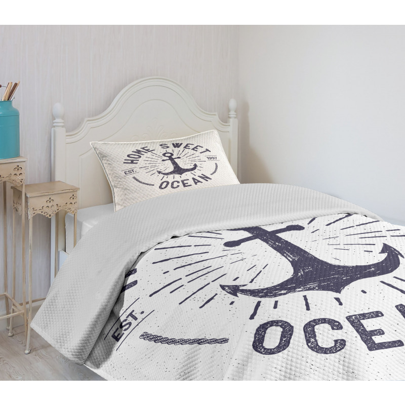 Home Ocean Words Bedspread Set