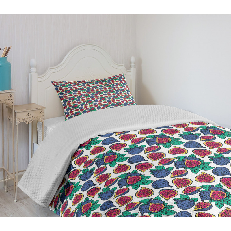 Ripe Juicy Fruit Pattern Bedspread Set