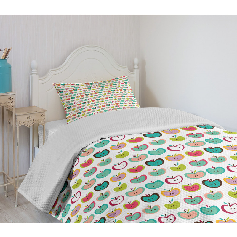 Retro Fruit Kids Pattern Bedspread Set