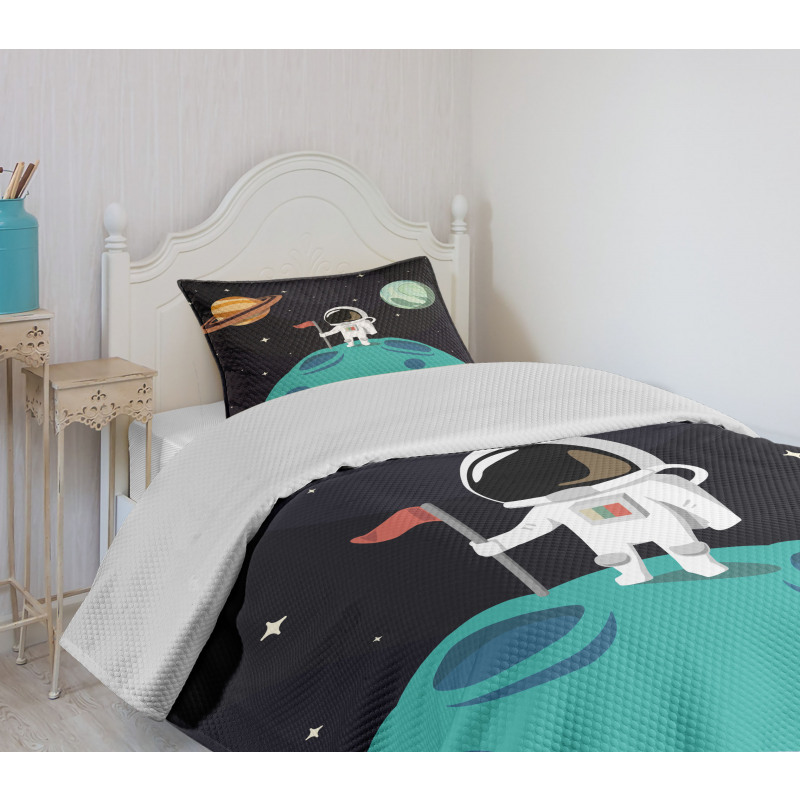 Galaxy Adventure Cartoon Bedspread Set