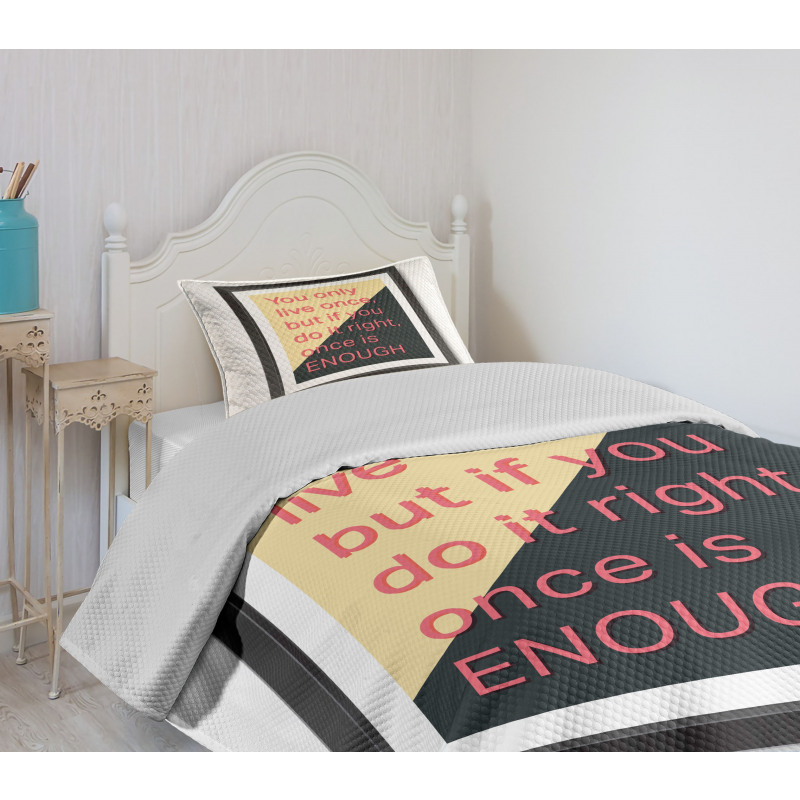 Motivational Poster Design Bedspread Set