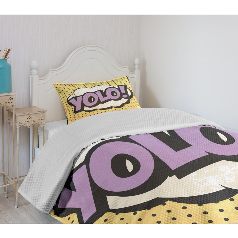 Grunge Comic Book Design Bedspread Set