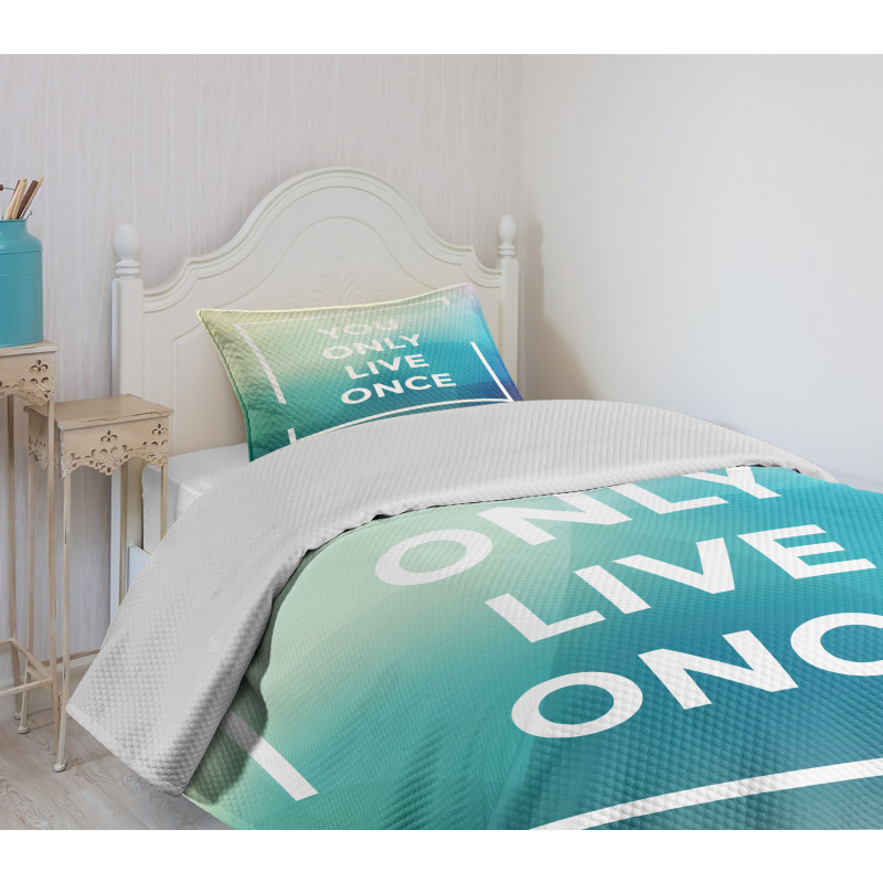 Typographic Message Design Bedspread Set