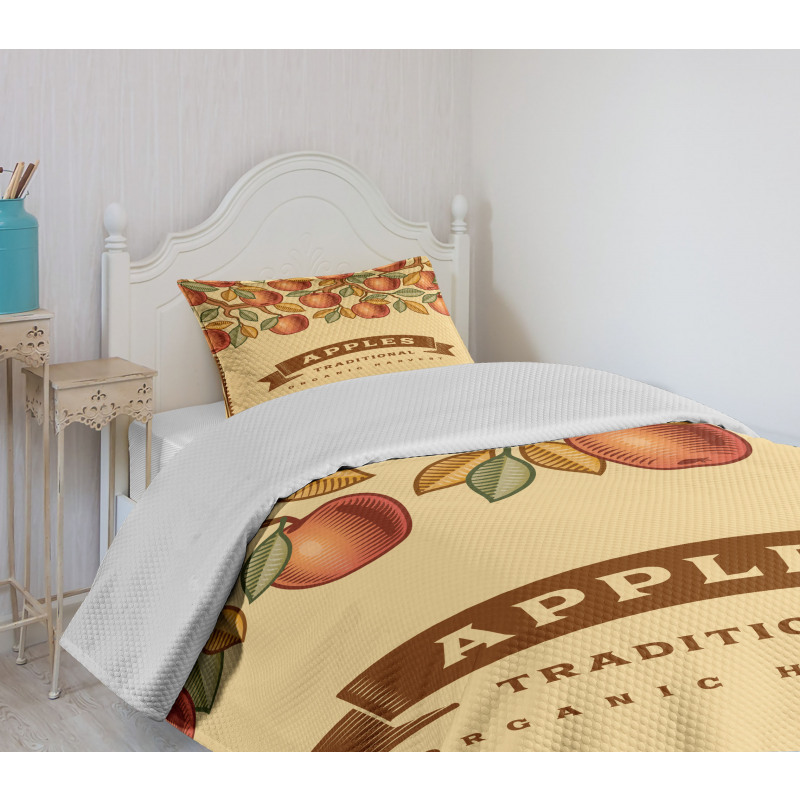 Vintage Apple Harvest Bedspread Set