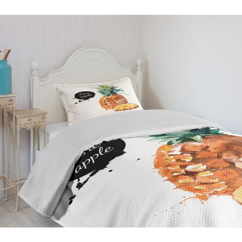 Sketch Hawaii Pineapple Bedspread Set