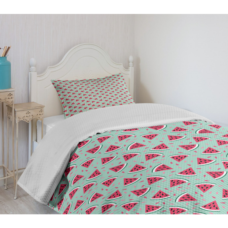 Pop Art Watermelon Slices Bedspread Set