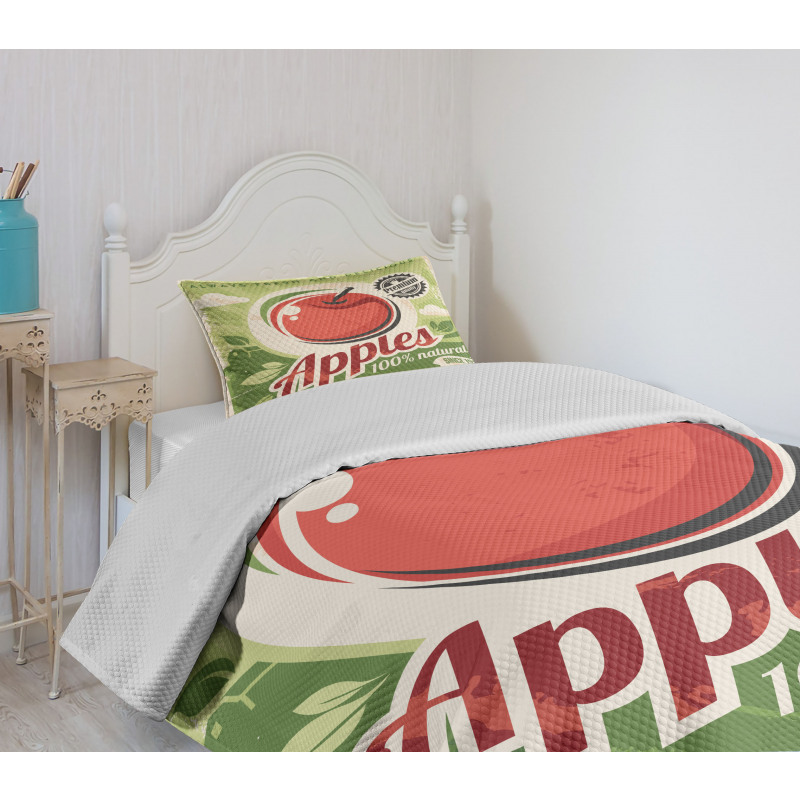 Grunge Torn Advertisement Bedspread Set