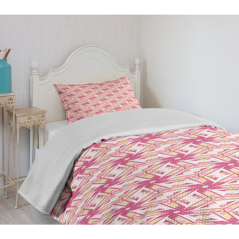 Floral Grunge Retro Bedspread Set