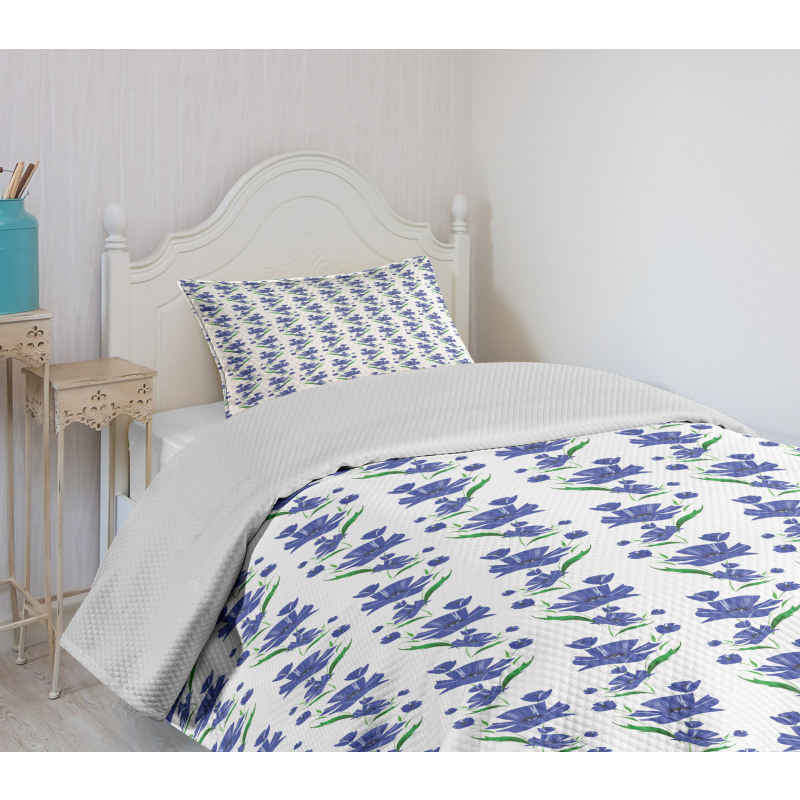 Cornflower Shabby Art Bedspread Set