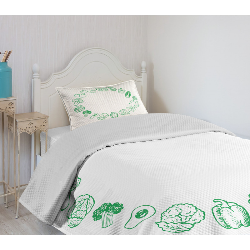 Eat More Organic Bedspread Set