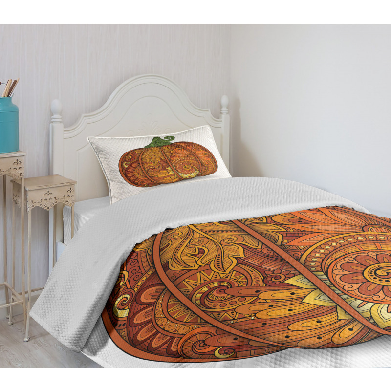 Style Pumpkin Bedspread Set