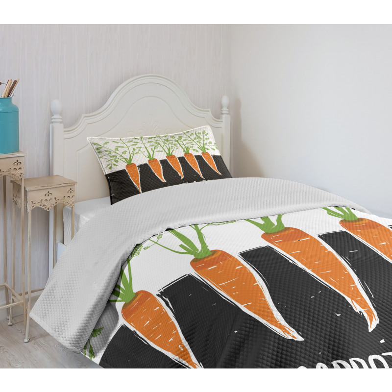 Growing Carrots Bedspread Set