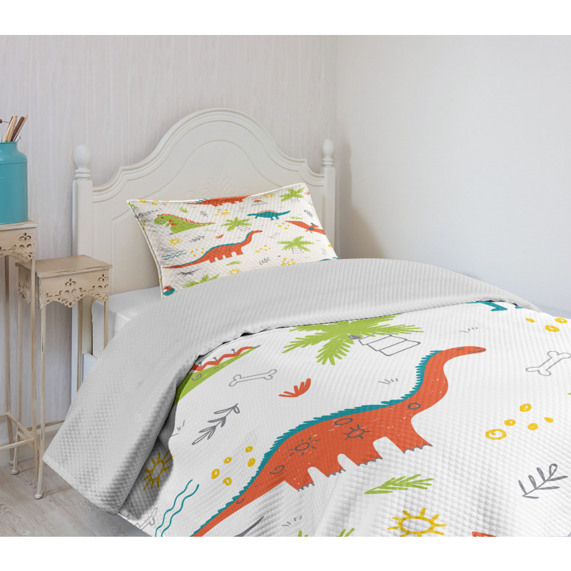 Prehistoric Wildlife Bedspread Set