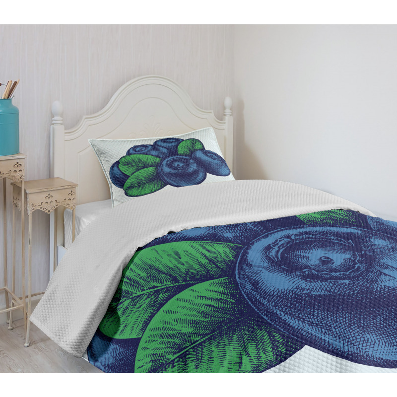 Vintage Blueberry Bedspread Set