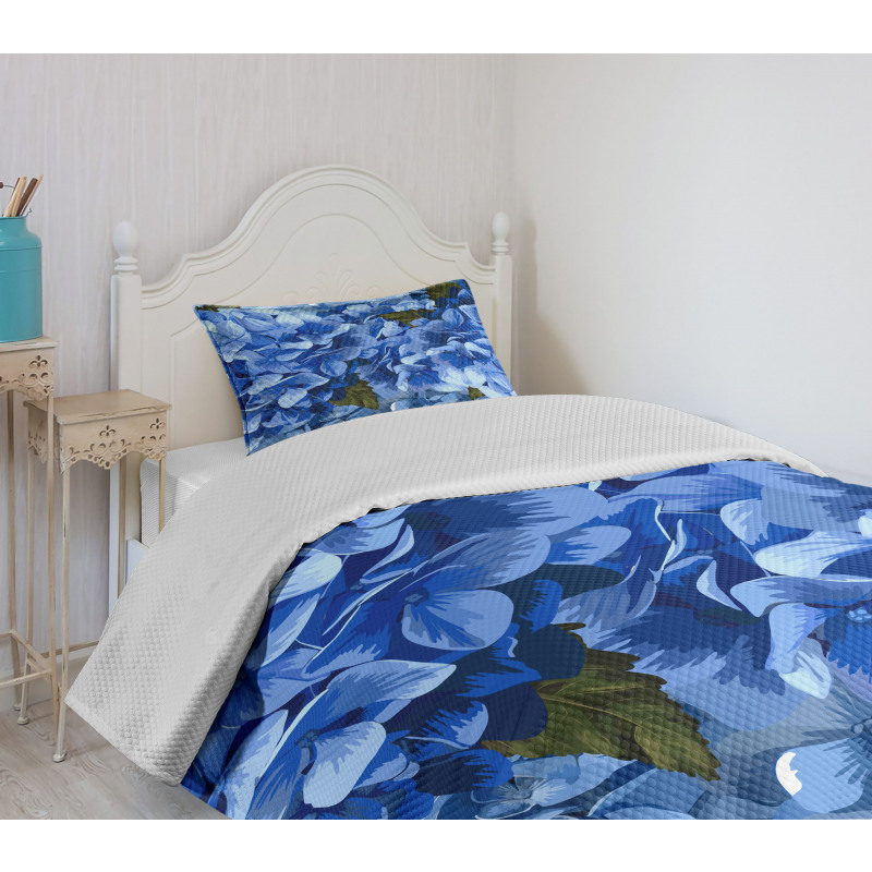 Hydrangea Flower Bedspread Set