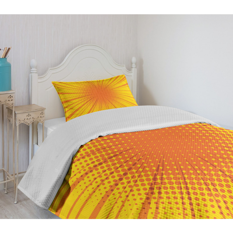 Retro Sun Burst Bedspread Set