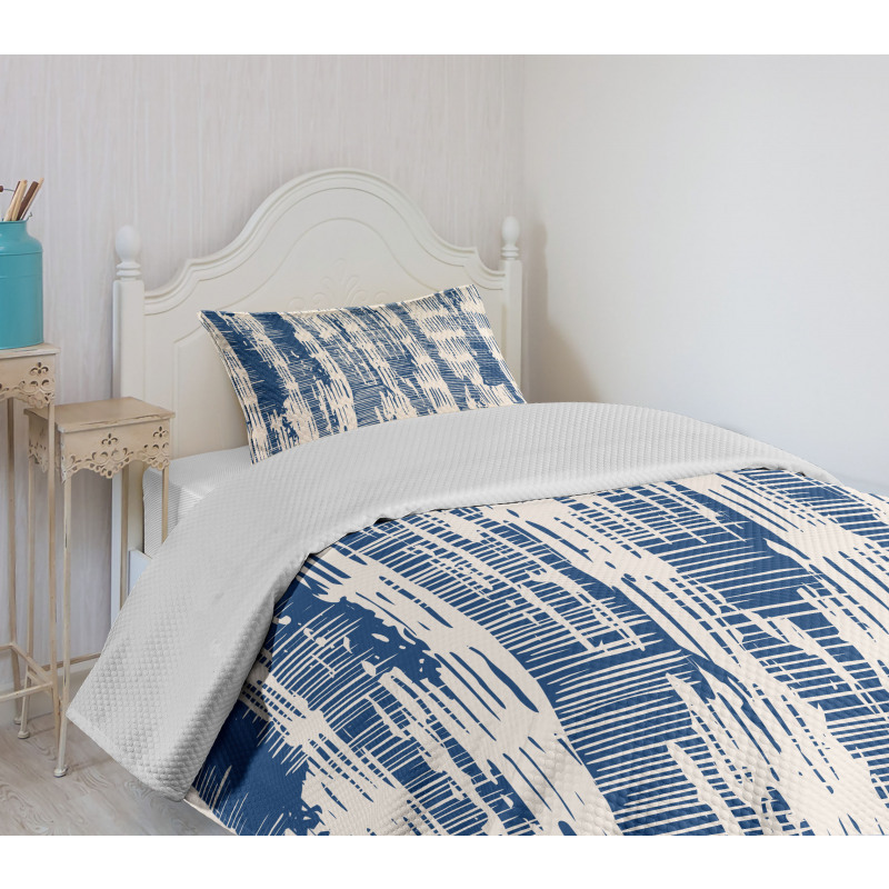 Abstract Stripy Grunge Bedspread Set