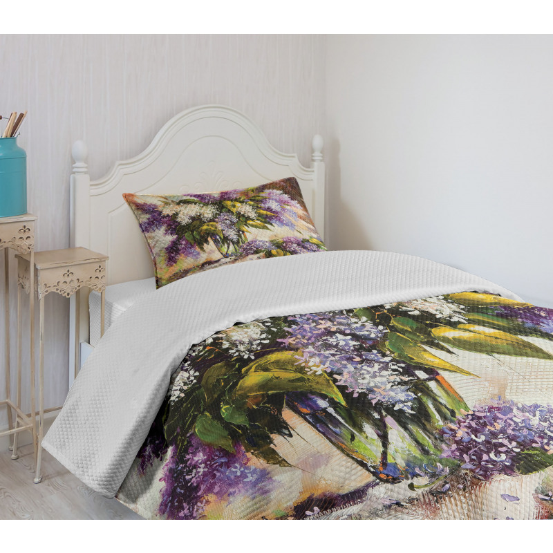 Impressionist Oil Paint Bedspread Set