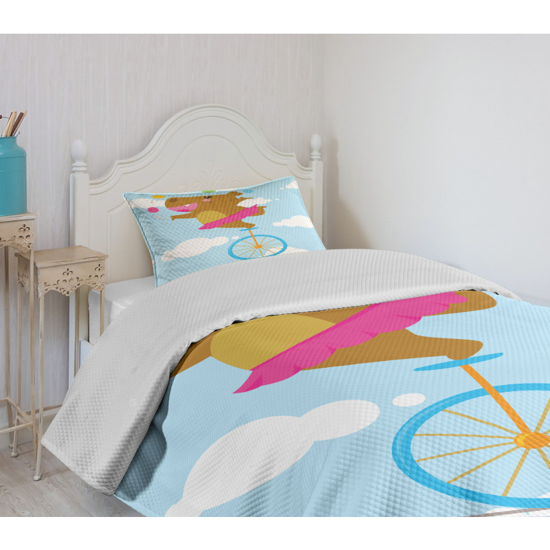 Balerina Juggler Hippo Bedspread Set