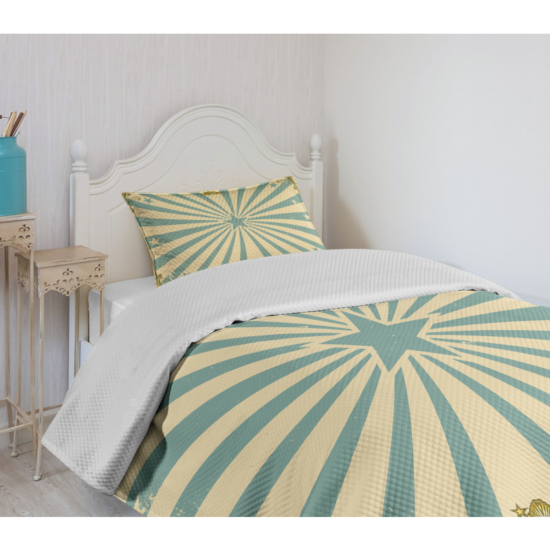 Stars Beams Rays Frame Bedspread Set