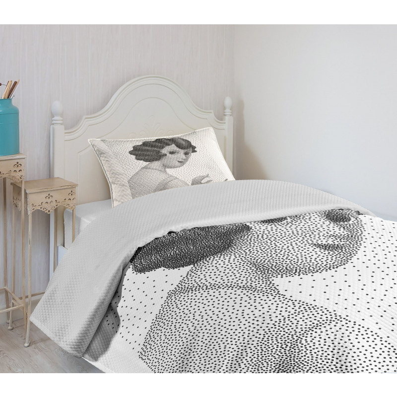 Young Lady from 20's Bedspread Set