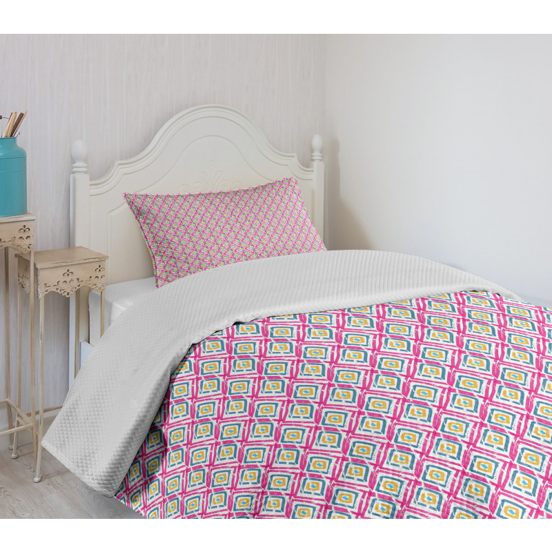 Rough Paintbrush Style Bedspread Set