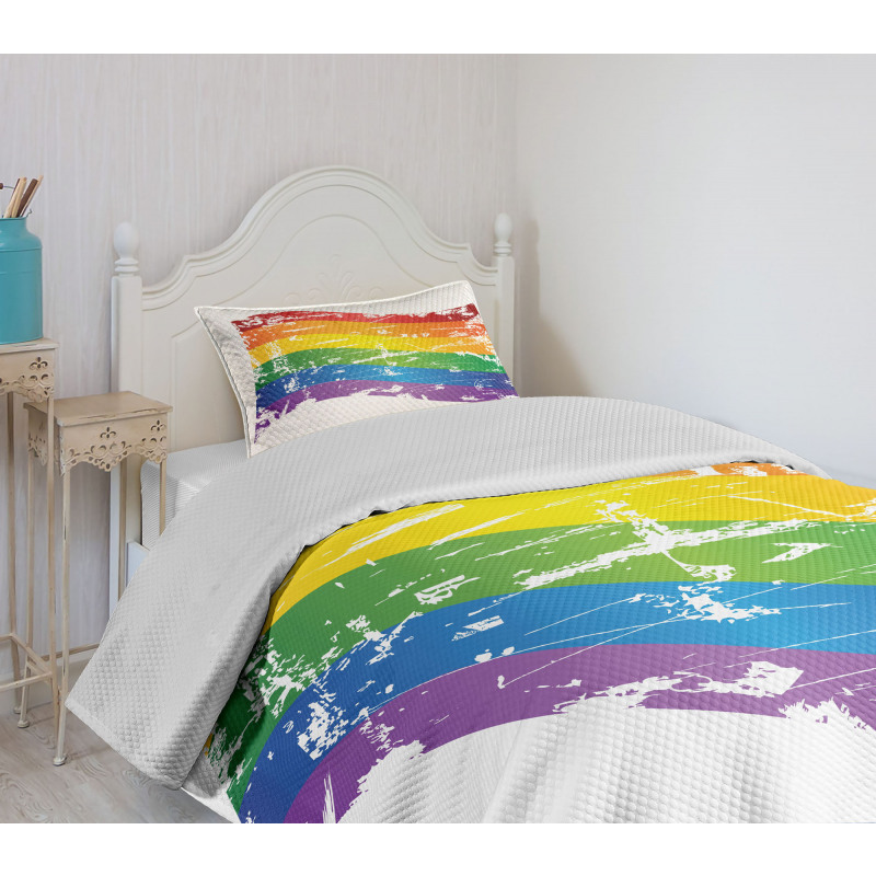 Gay Pride Flag Bedspread Set