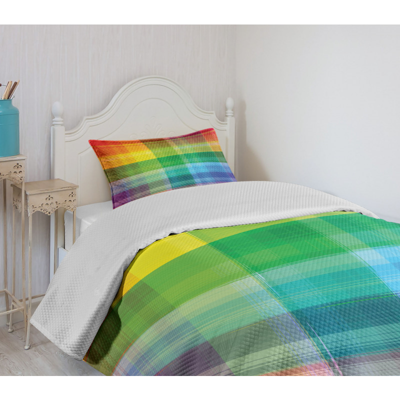 Retro Plaid Bedspread Set