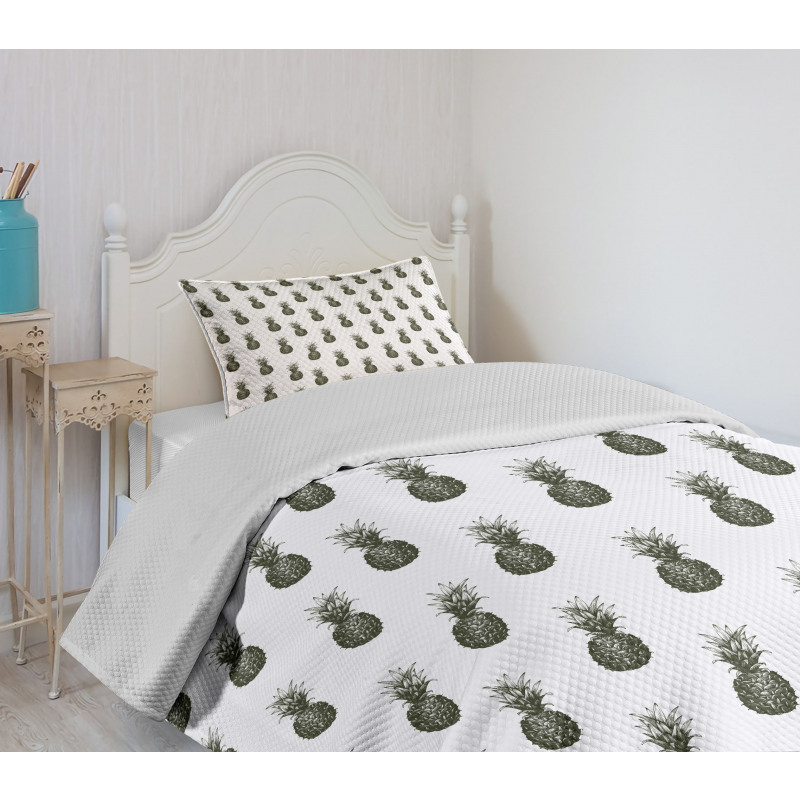 Sketch of Pineapples Bedspread Set