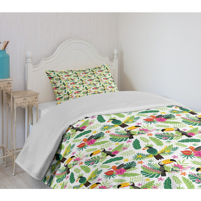 Jungle Flora and Fauna Bedspread Set