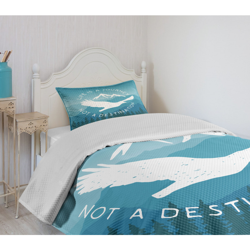 Life is a Journey Message Bedspread Set