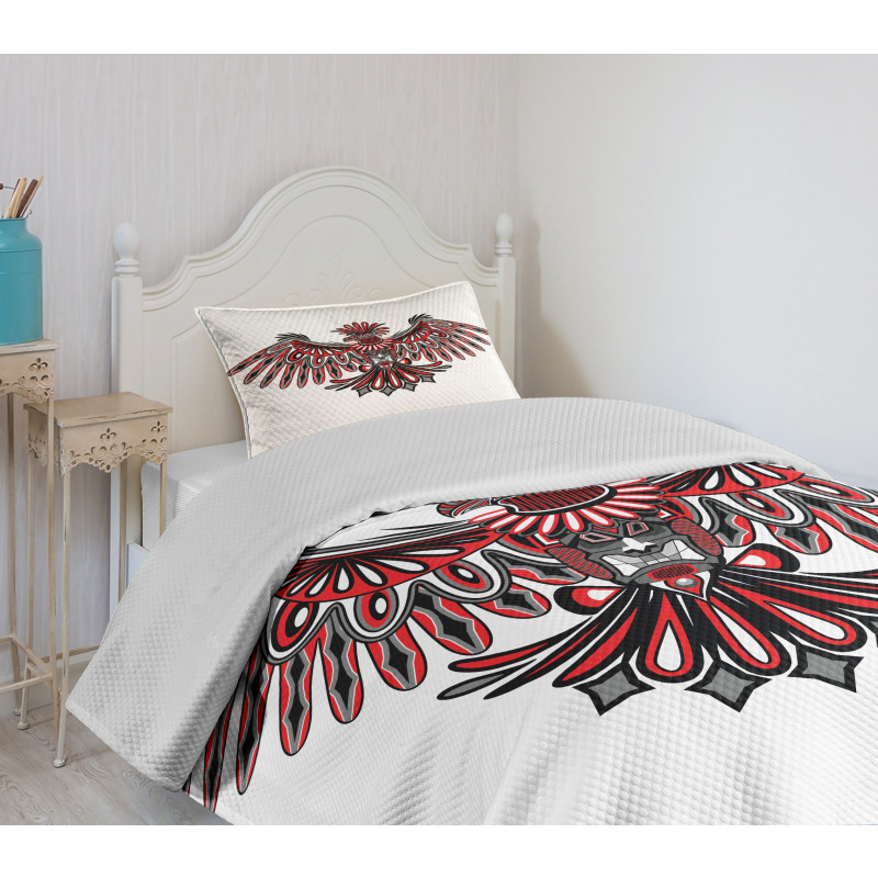 Haida Art Style Eagle Bedspread Set