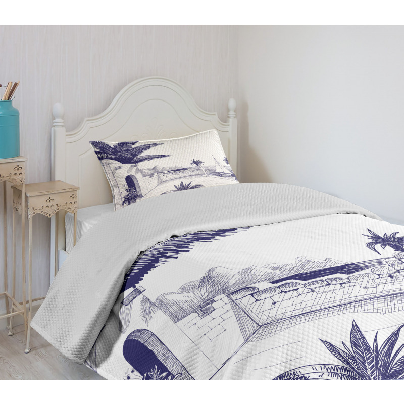 Beach House by Sea Bedspread Set